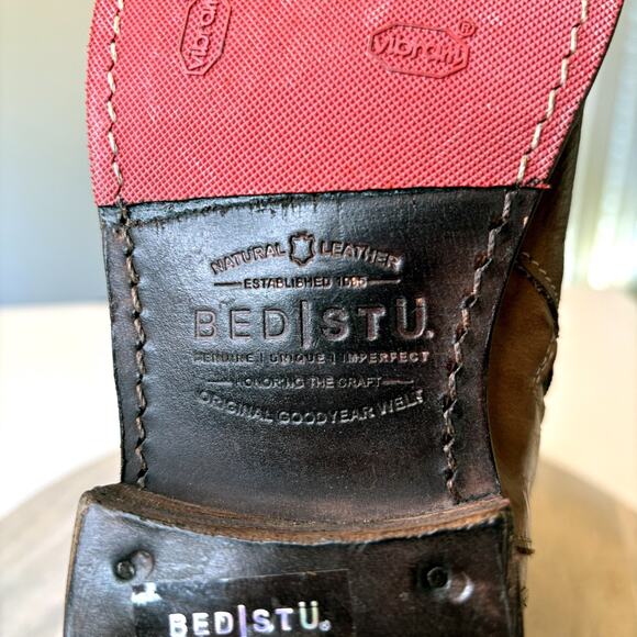 BEDSTU Cobbler Series Boots - Handcrafted genuine leather  Bed Stu Cobbler Cheshire Boots 8 Mid-Calf Leather Zip Artisan Boho Western